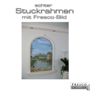 Fresco Bildtapete + Stuckrahmen