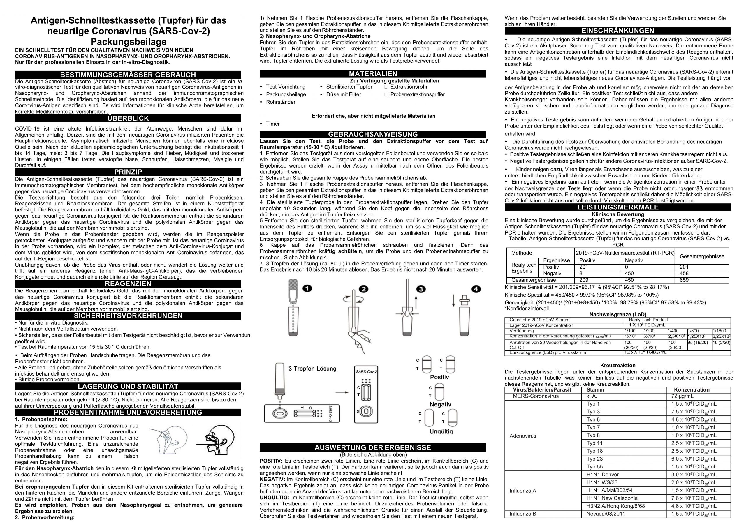 Novel CORONA-Virus Schnell-Test (SARS-Cov-2) - Printclusiv.com